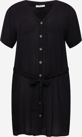 Robe-chemise 'Lotti' ABOUT YOU Curvy en noir : devant