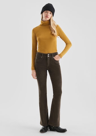 QS Bootcut Broek in Bruin