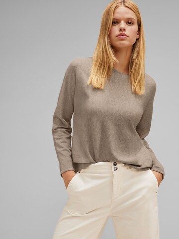 STREET ONE - Jersey 'Dolman' en beige: frente