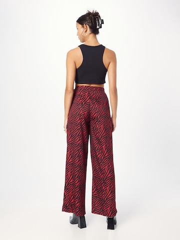 Nasty Gal Wide leg Trousers in Red