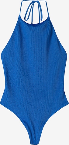 Body a maglietta di Bershka in blu: frontale