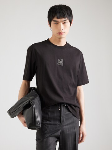 HUGO T-shirt 'Deckies' i svart: framsida