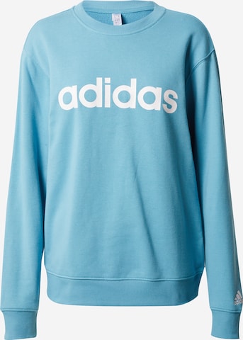 ADIDAS SPORTSWEAR Athletic Sweatshirt 'Essentials Linear French Terry' in Blue: front