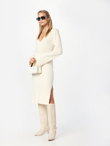 Gina Tricot Knit dress 'Anja' in White