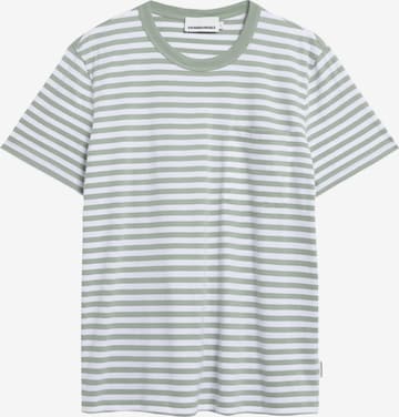 ARMEDANGELS Shirt ' MAARKOS POCKET STRIPES ' in Green: front