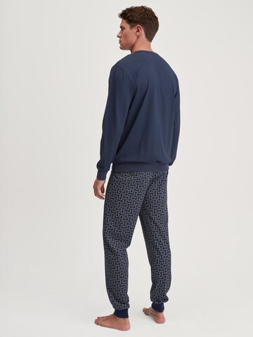 CALIDA Pyjama lang 'Relax Imprint' in Blauw