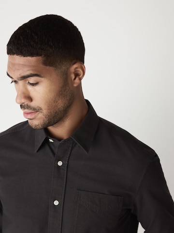 Next Regular fit Srajca 'Oxford' | siva barva