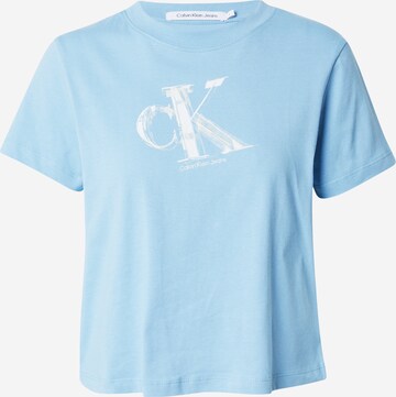 T-shirt Calvin Klein Jeans en bleu : devant