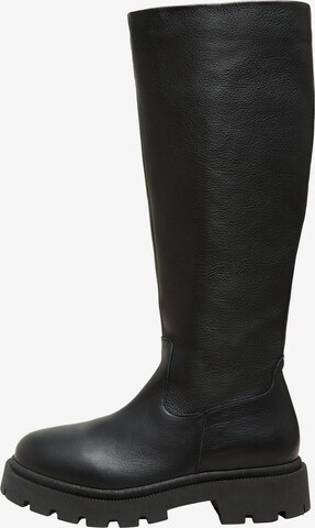 Bottes 'Emma' SELECTED FEMME en noir : devant