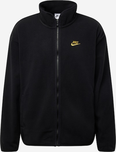Nike Sportswear Fleece jas 'CLUB' in de kleur Geel / Zwart, Productweergave
