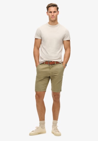 Regular Pantalon chino Superdry en vert