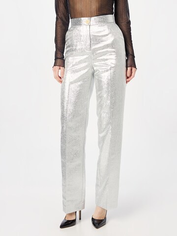 Stella Nova Regular Pleated Pants in Silver: front