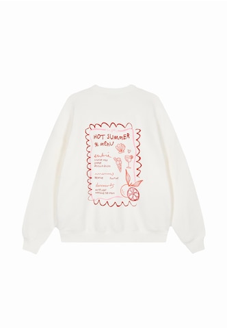 OH APRIL Sweatshirt 'Hot Summer Menu' in Weiß