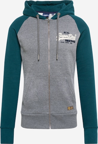 Giacca di felpa di Superdry in grigio: frontale