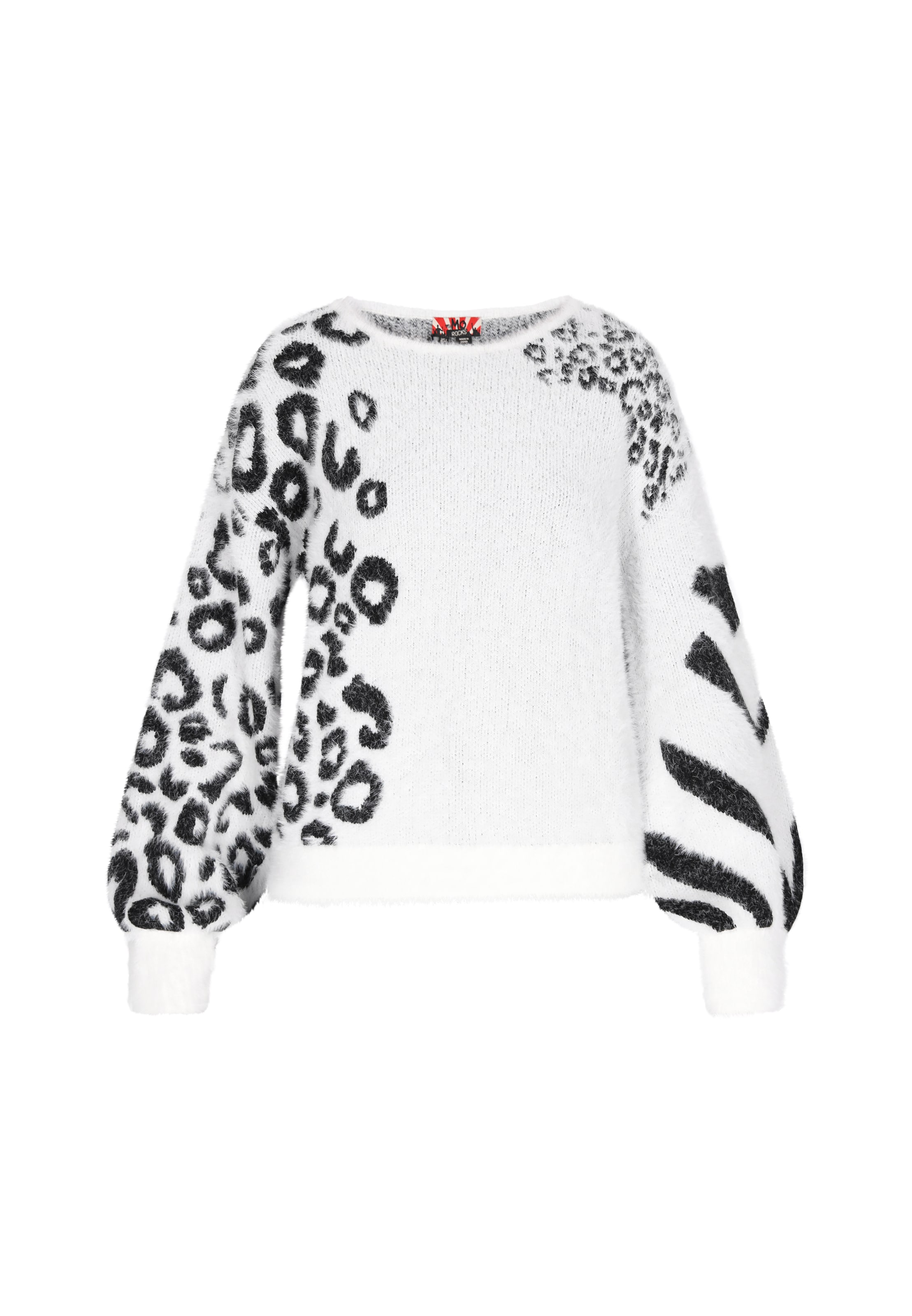 myMo ROCKS Pullover in Weiß: Vorderseite