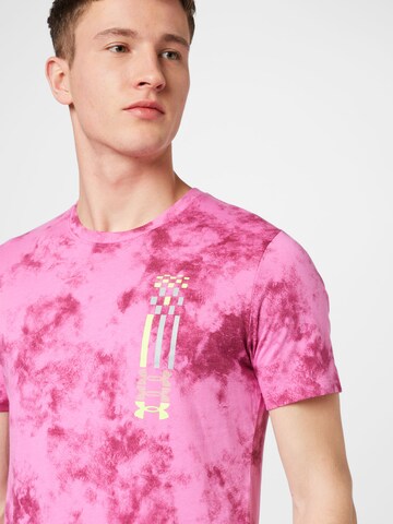 T-Shirt fonctionnel 'RUN ANYWHERE' UNDER ARMOUR en rose