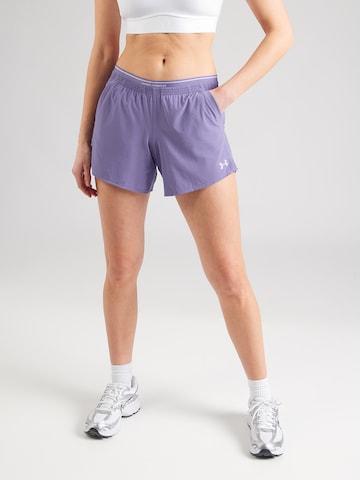 UNDER ARMOUR Regular Workout Pants 'Vanish' in Purple: front
