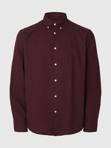SELECTED Regular fit Button Up Shirt 'SLMCole' in Red