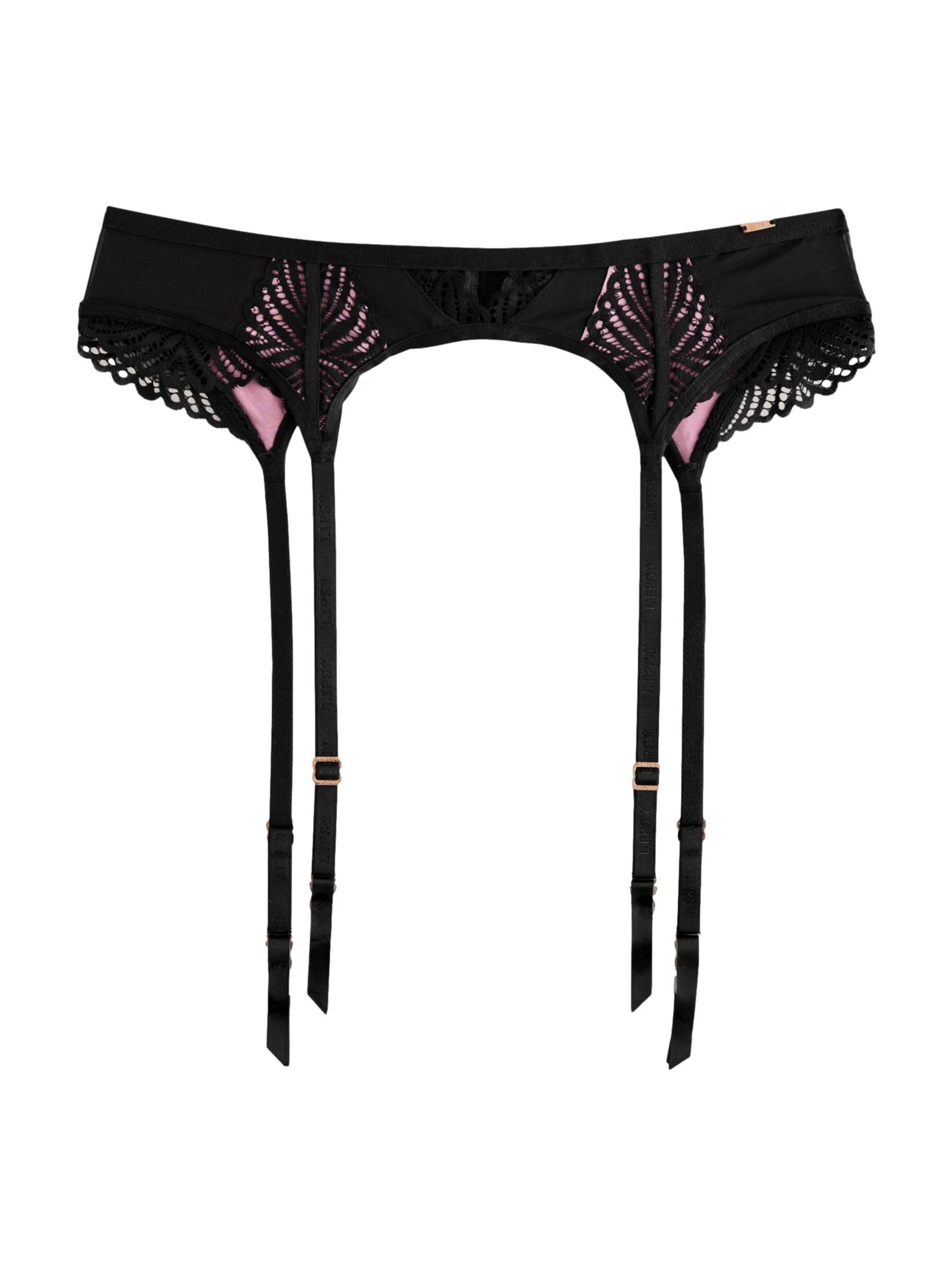 juoda Lipsy Prisegamų kojinių laikiklis: priekis