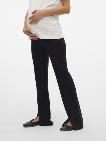 MAMALICIOUS Flared Trousers 'MLMya' in Black: front