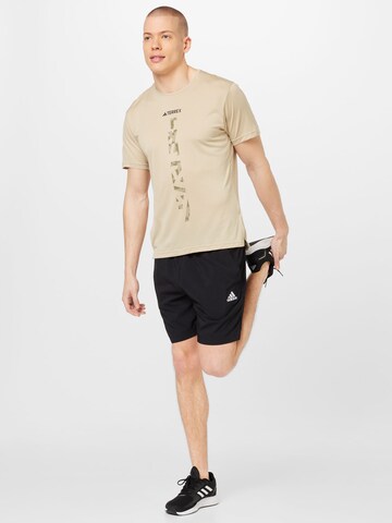 ADIDAS TERREX Performance Shirt 'Agravic' in Beige