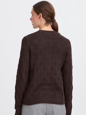 Oxmo Gebreid vest 'Sinva' in Bruin
