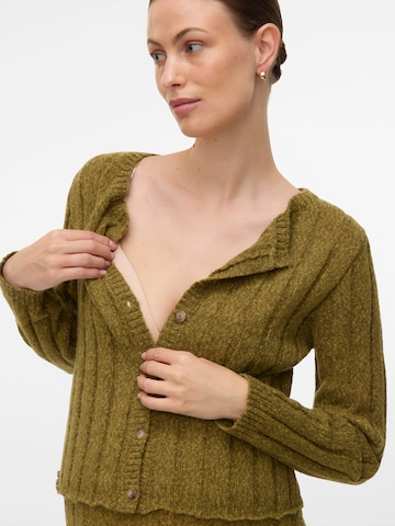 MAMALICIOUS Gebreid vest 'MLULRIKKA LIA' in Groen