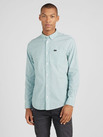 Lee Regular fit Button Up Shirt in Green: front