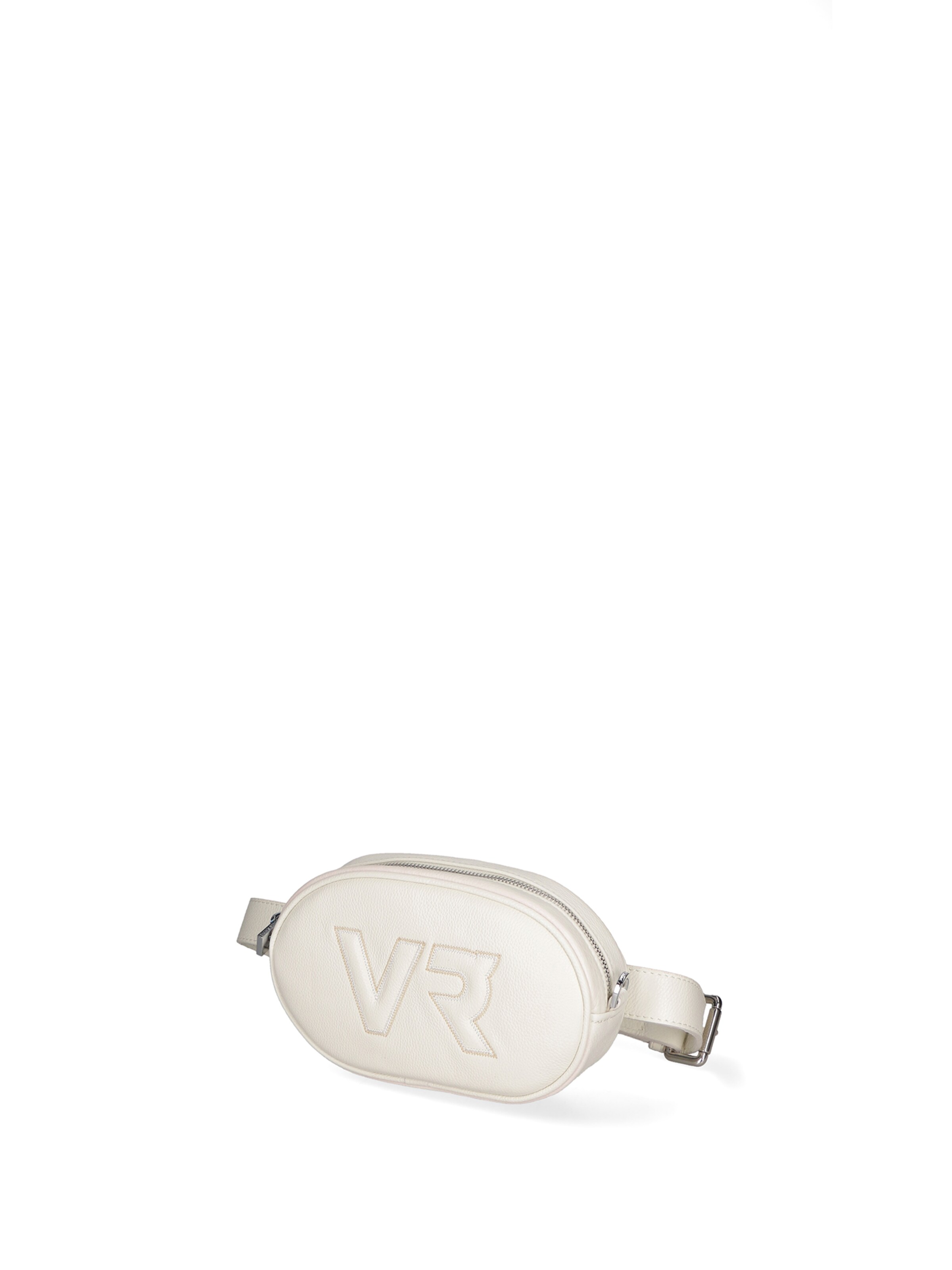 Borsa a tracolla 'Borsa a Tracolla Donna Pelle Dollaro con Zip Virginia Rhinè' di Virginia Rhinè in bianco