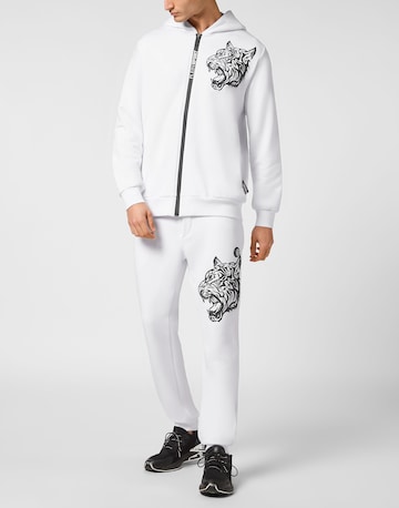 Plein Sport - Casaco em moletão em branco