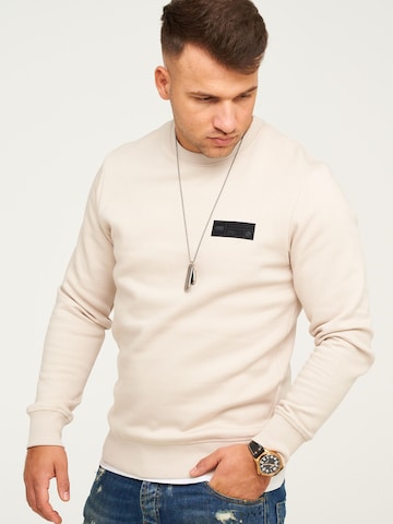 JACK JONES Sweatshirt 'JJCOPOPS'‌‌‌‌‌‌‌‌‌‌ in Beige