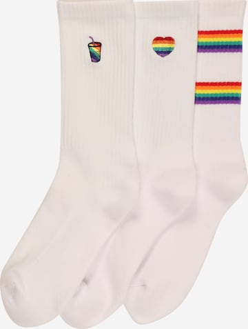 Mister Tee Къси чорапи в бяло: отпред