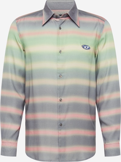 DIESEL Camisa en amarillo / gris / verde claro / rosa, Vista del producto