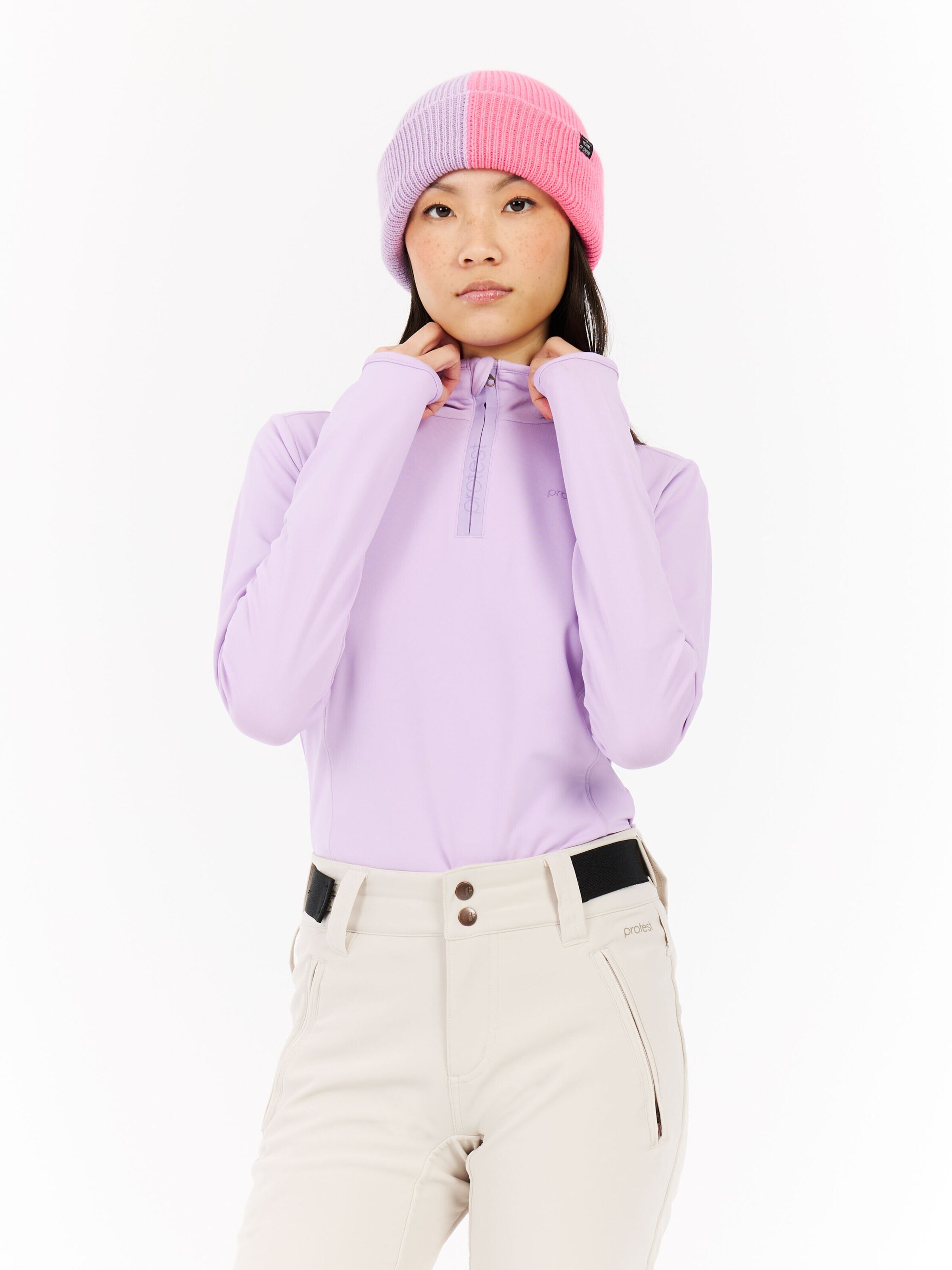 PROTEST Athletic Sweatshirt 'REFABRIZ' in Purple: front