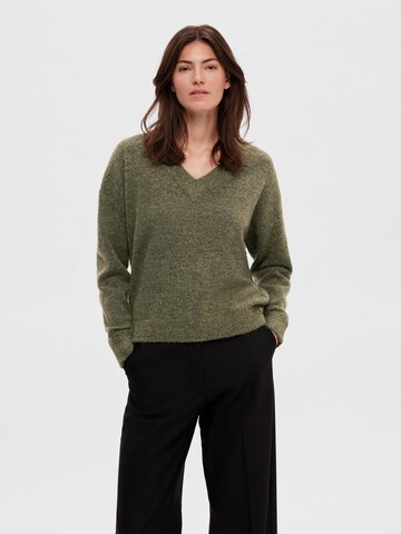 SELECTED FEMME Pullover 'MALINE' i grøn: forside