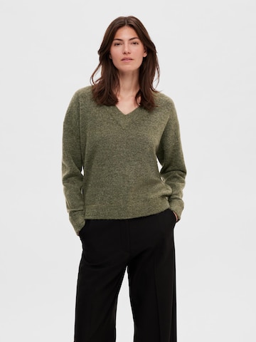 SELECTED FEMME Trui 'MALINE' in Groen: voorkant