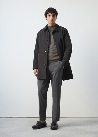 MANGO MAN Regular Pleated Pants 'Johan' in Grey