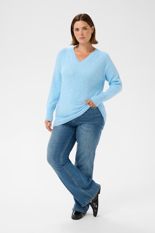 KAFFE CURVE Pullover 'KCNiela' in Blau