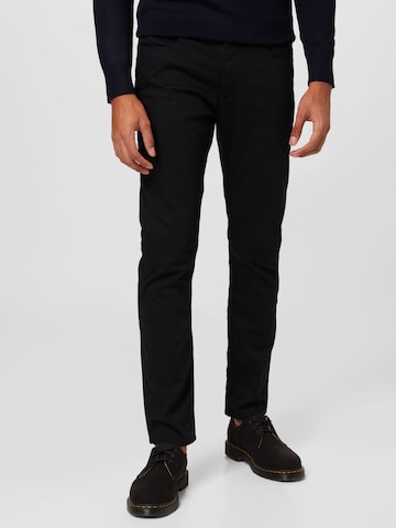 HUGO Red - Slimfit Calças de ganga 'HUGO 708' em preto: frente