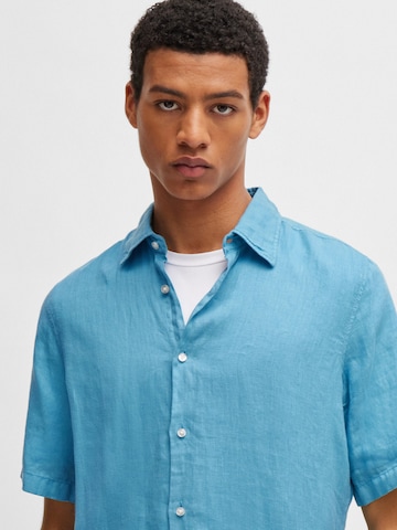 BOSS Regular fit Button Up Shirt 'Rash' in Blue