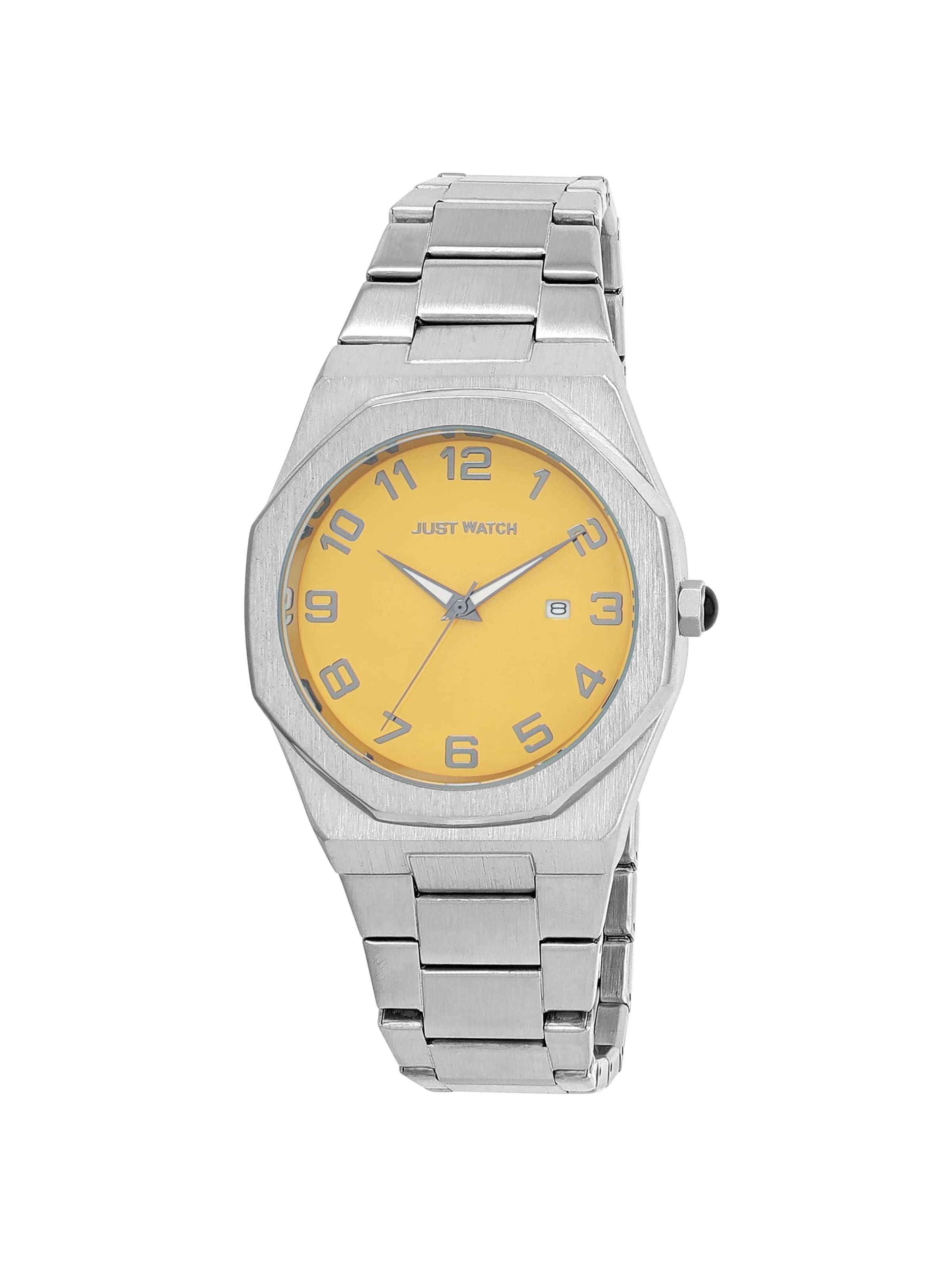 Just Watch Analog Watch 'Datumsanzeige' in Silver