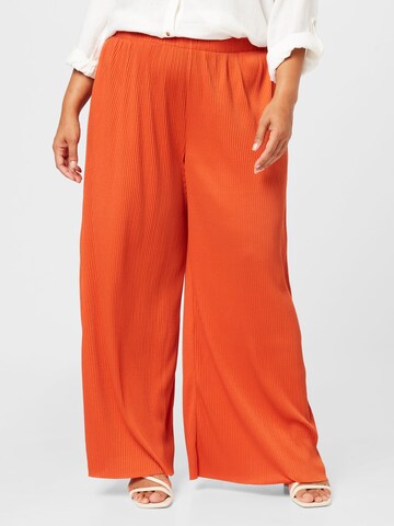 Loosefit Pantalon 'Dion' ABOUT YOU Curvy en orange : devant