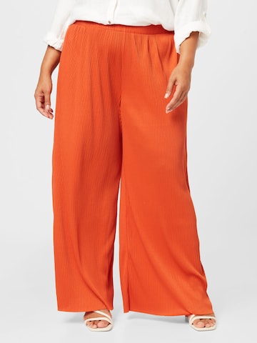 Loosefit Pantalon 'Dion' ABOUT YOU Curvy en orange : devant