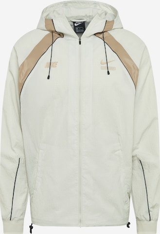 Nike Sportswear Regular Fit Sweatjakke i hvid: forside