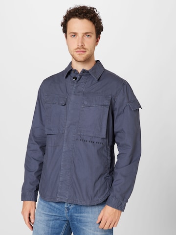 G-Star RAW Regular fit Button Up Shirt in Blue: front