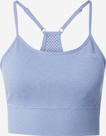 ICANIWILL Bustier Urheilurintaliivit 'Queen' värissä sininen: etupuoli