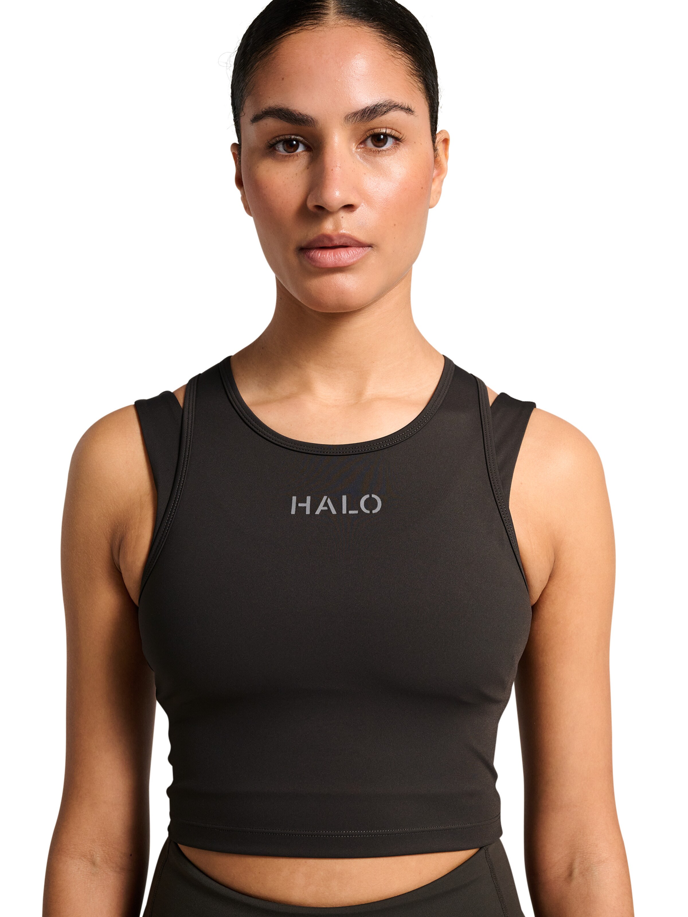HALO Sports top in Brown: front