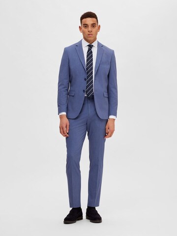 Coupe slim Pantalon à plis SELECTED HOMME en bleu