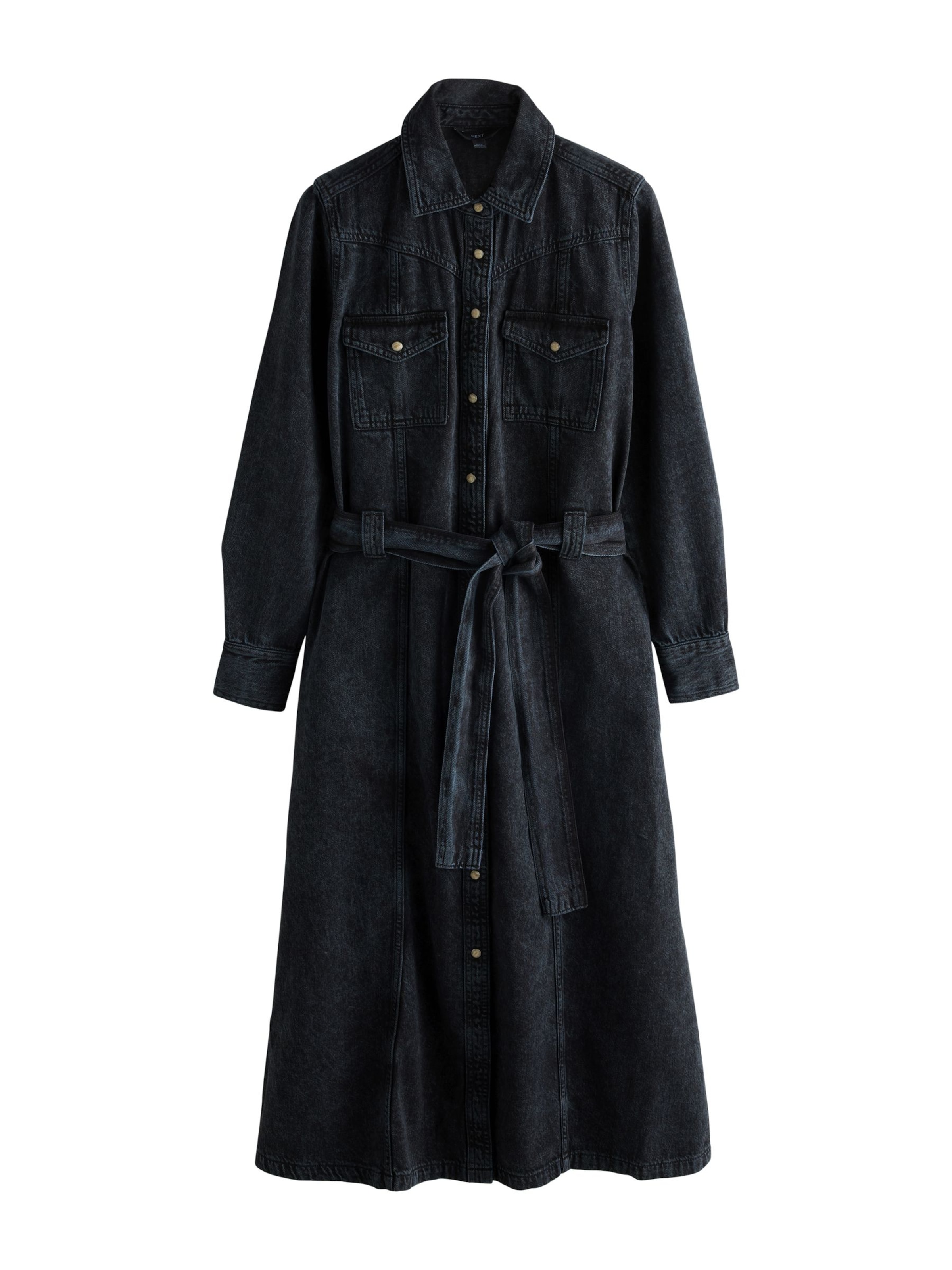 Next Skjortklänning i svart: framsida