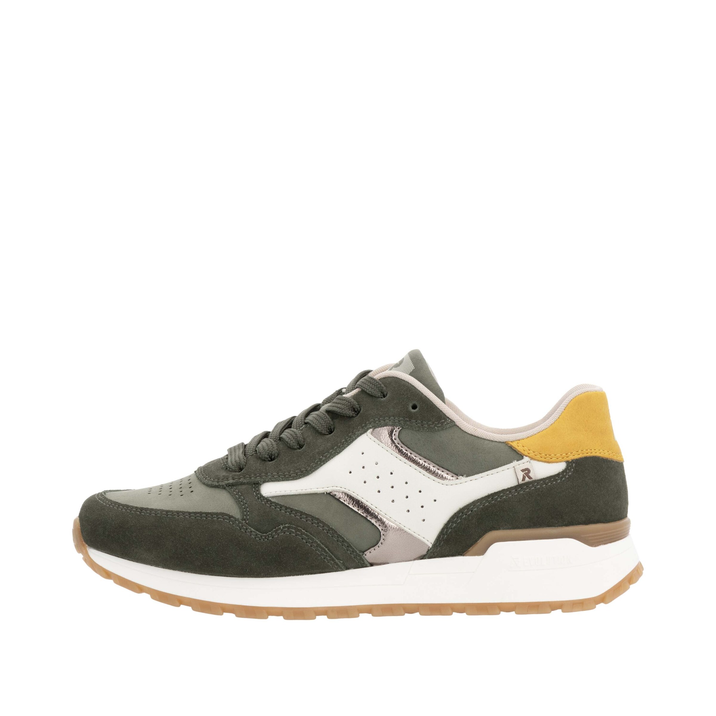 Sneaker bassa di Rieker Sport in verde: frontale